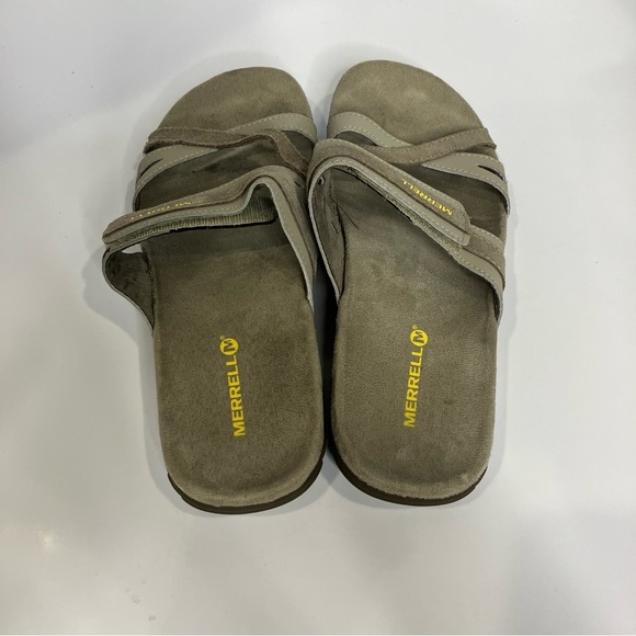 Merrell slide sandals gray suede size 8 - Picture 5 of 8